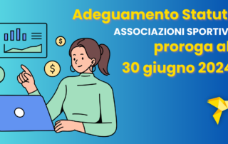 Proroga adeguamenti statuti associazioni sportive. Nuovo termine al 30 giugno 2024