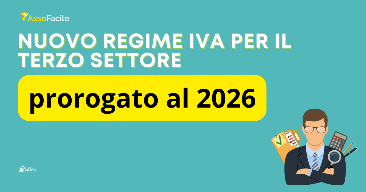 Prorogato al 2026 il nuovo regime IVA per il Terzo Settore